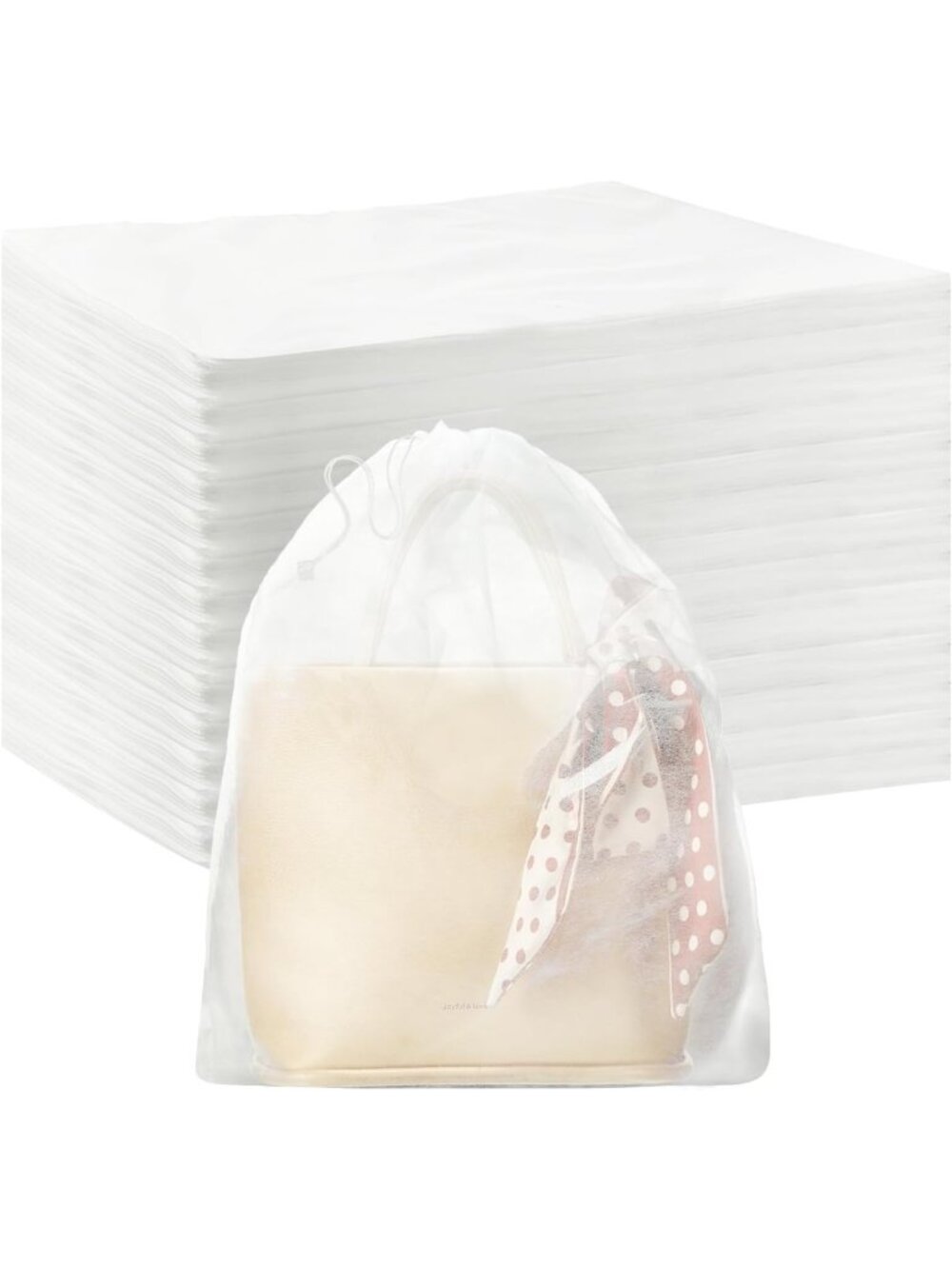 200 Pcs Handbag Dust Bags - 19.7x23.7" Non-Woven Storage Bags for Protection